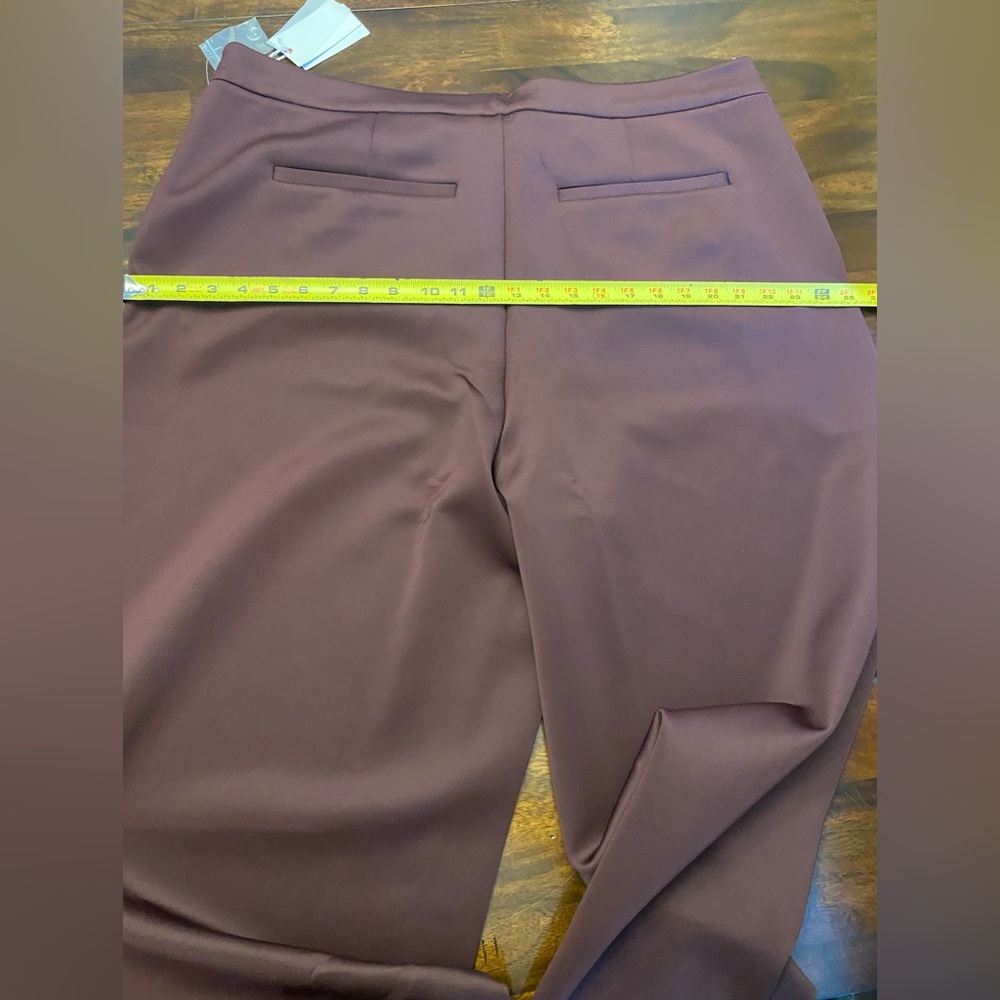 NWT GOOD AMERICAN Column Scuba Stretch Pants In Malbec003 Size 22 - Picture 9 of 11